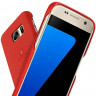 Кожаная накладка LENUO для Samsung Galaxy S7 (красный)