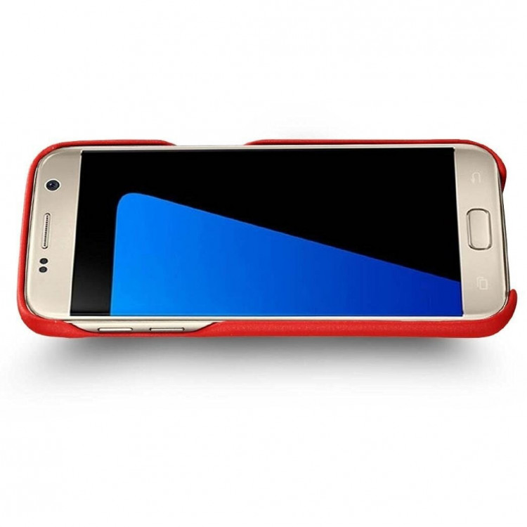 Кожаная накладка LENUO для Samsung Galaxy S7 (красный)