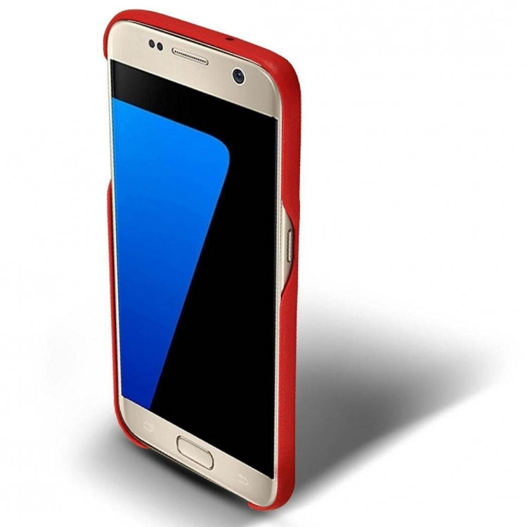 Кожаная накладка LENUO для Samsung Galaxy S7 (красный)