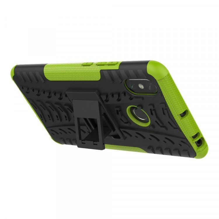 Чехол Hybrid Armor для Xiaomi Mi Max 3 (черный + зеленый)