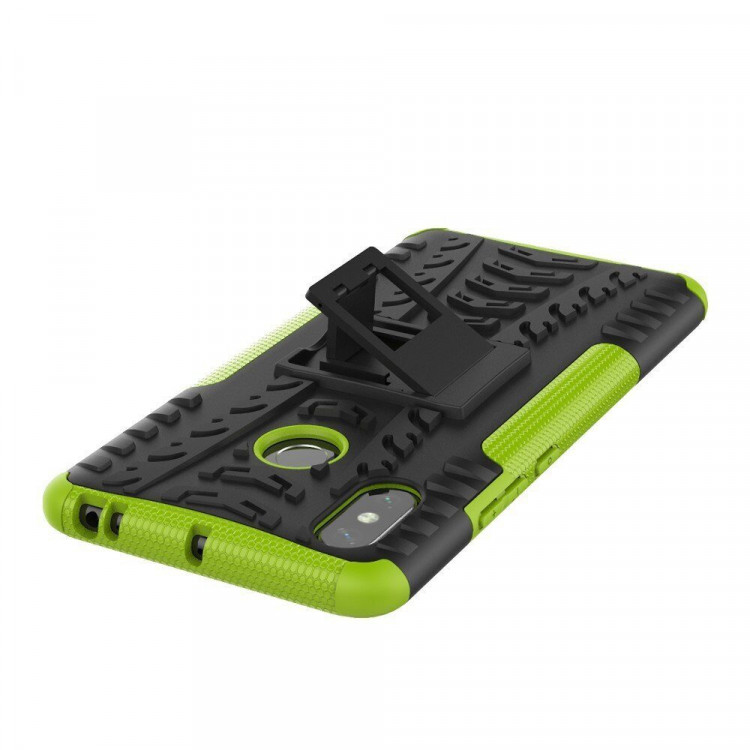 Чехол Hybrid Armor для Xiaomi Mi Max 3 (черный + зеленый)