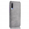 Кожаная накладка-чехол Litchi Texture для Xiaomi Mi 9 (серый)