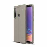 Чехол-накладка Litchi Grain для Samsung Galaxy A9 (2018) (серый)