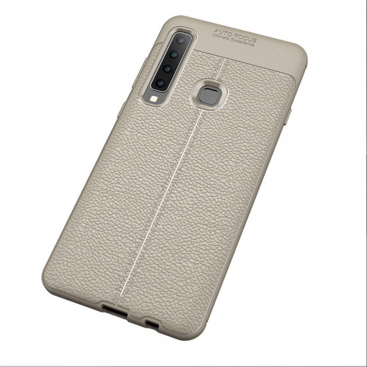 Чехол-накладка Litchi Grain для Samsung Galaxy A9 (2018) (серый)