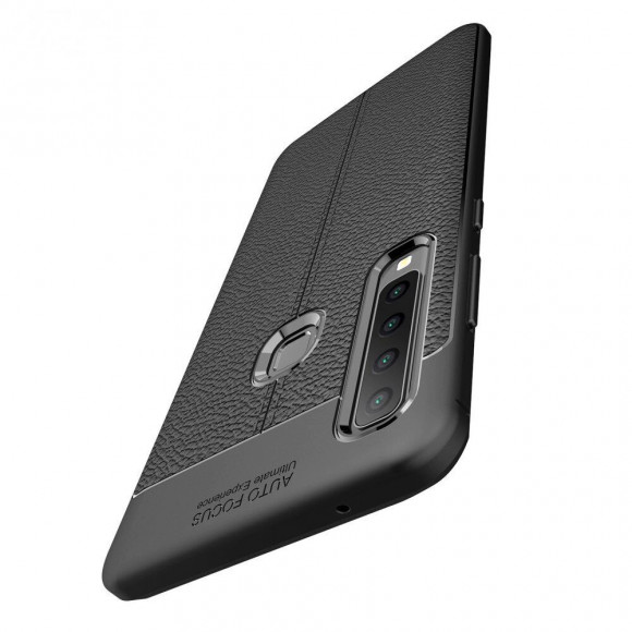 Чехол-накладка Litchi Grain для Samsung Galaxy A9 (2018) (серый)