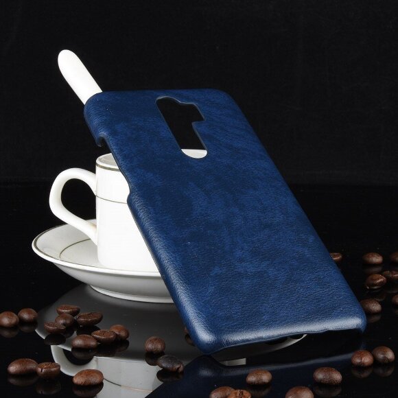 Кожаная накладка-чехол для Xiaomi Redmi Note 8 Pro (синий) Кожаная накладка-чехол для Xiaomi Redmi Note 8 Pro (синий)