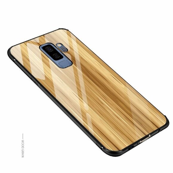 Чехол-накладка для Samsung Galaxy S9+ G965 (Wood Grain)