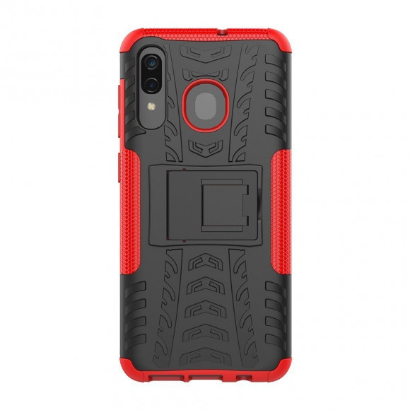 Чехол Hybrid Armor для Samsung Galaxy A30 / Galaxy A20 (черный + красный) Чехол Hybrid Armor для Samsung Galaxy A30 / Galaxy A20 (черный + красный)