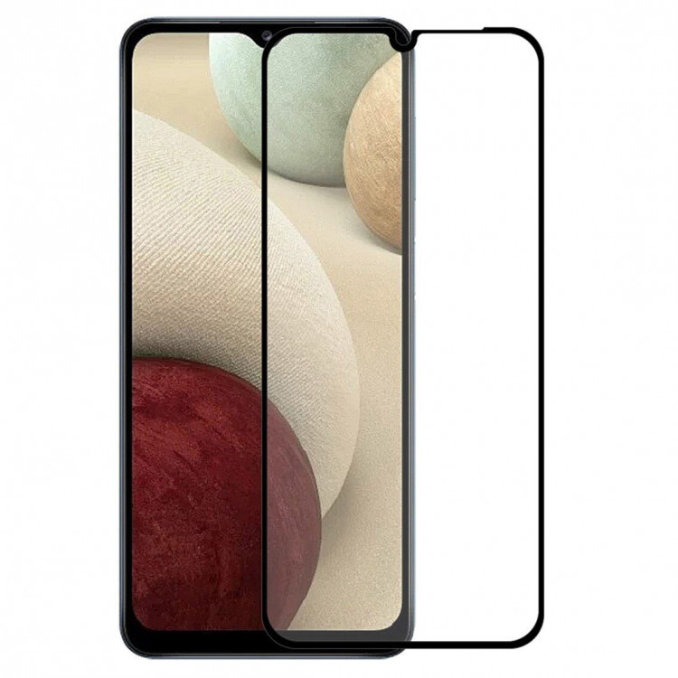 Защитное стекло 3D для Samsung Galaxy A12 (черный)