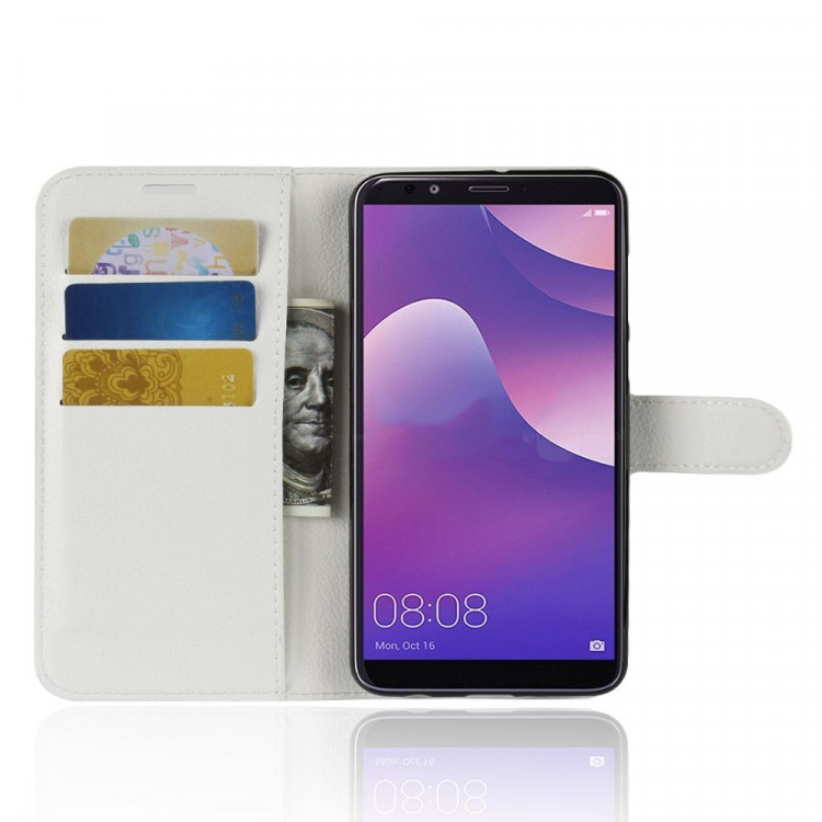 Чехол с визитницей для Huawei Y9 (2018) / Enjoy 8 Plus (белый)
