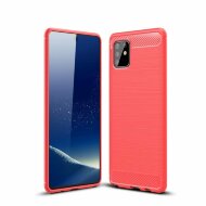 Чехол-накладка Carbon Fibre для Samsung Galaxy Note10 Lite (красный) Чехол-накладка Carbon Fibre для Samsung Galaxy Note10 Lite (красный)