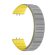 Ремешок для Samsung Galaxy Fit 3 Magnetic Silicone (серый, желтый)
