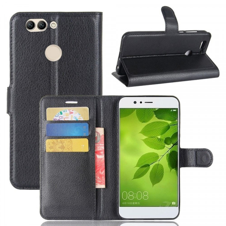 Чехол с визитницей для Huawei Nova 2 Plus (черный)