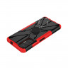 Чехол Armor Shockproof Ring Holder для Tecno Pova 3 (черный + красный)