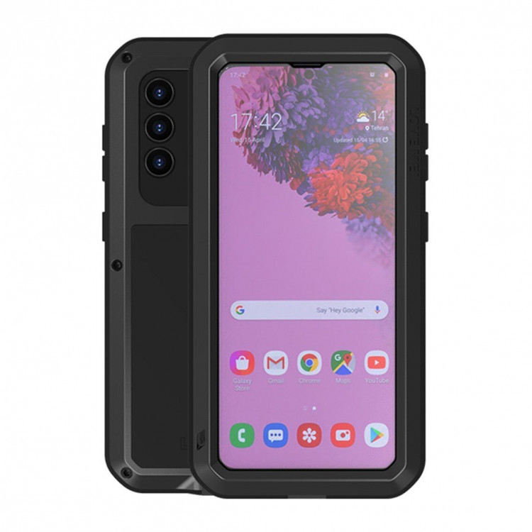 Гибридный чехол LOVE MEI для Samsung Galaxy S21 (черный)