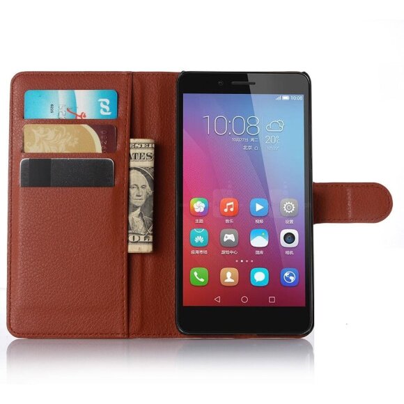 Чехол с визитницей для Huawei Honor 5X (коричневый) Чехол с визитницей для Huawei Honor 5X (коричневый)