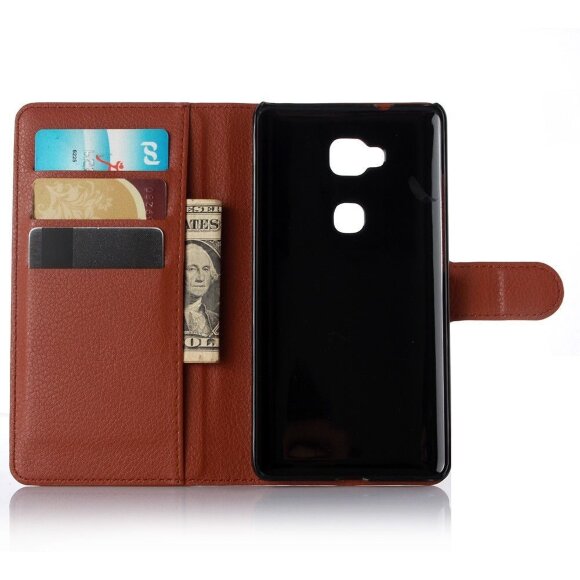 Чехол с визитницей для Huawei Honor 5X (коричневый) Чехол с визитницей для Huawei Honor 5X (коричневый)