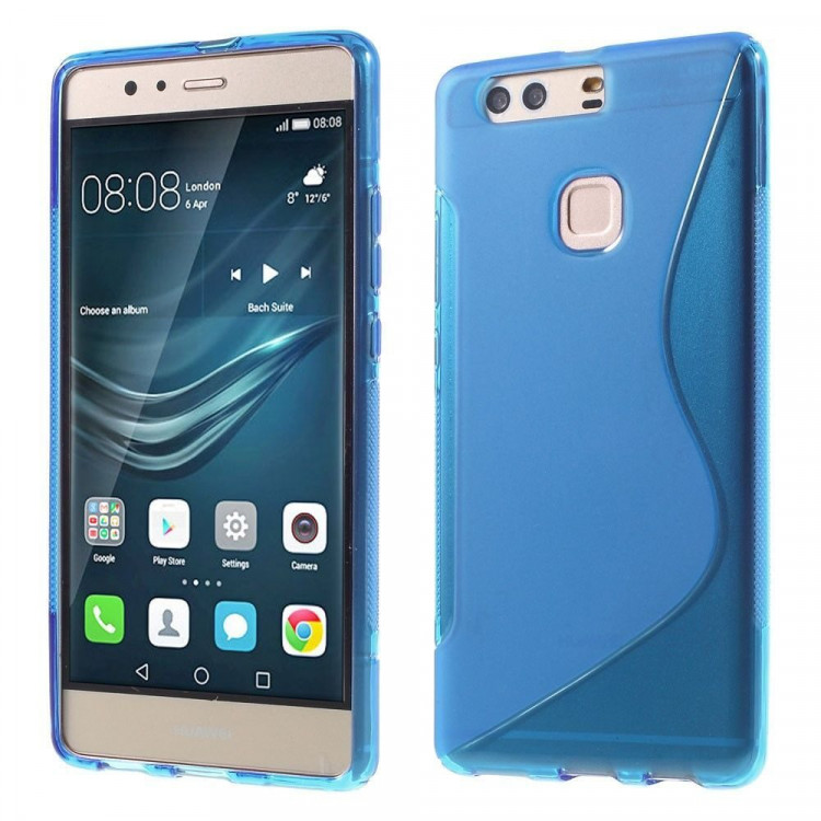 Нескользящий чехол для Huawei P9 Plus (голубой)