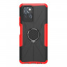 Чехол Armor Shockproof Ring Holder для Infinix Note 10 Pro (черный + красный)
