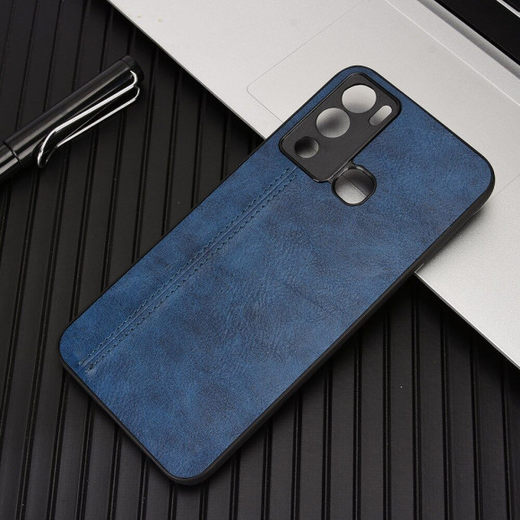 Чехол из экокожи для Infinix Hot 12i (синий) Чехол из экокожи для Infinix Hot 12i (синий)