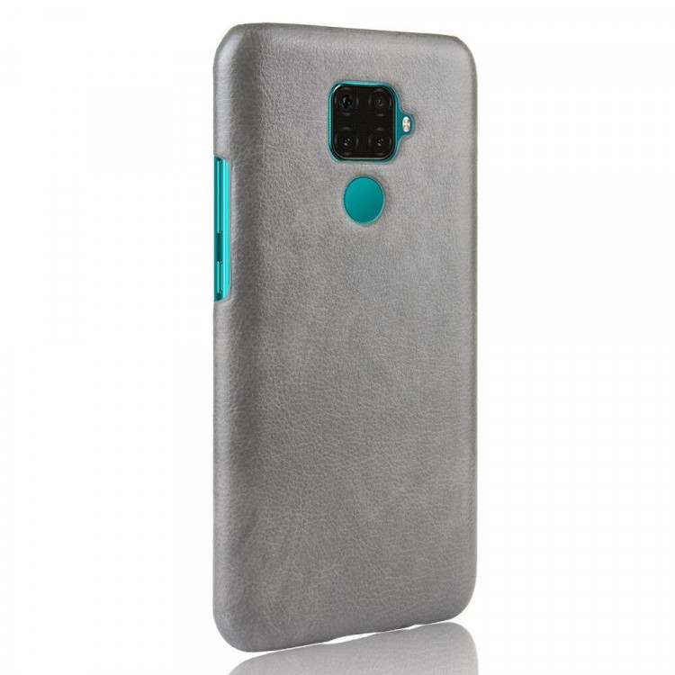 Кожаная накладка-чехол для Huawei Nova 5i Pro / Mate 30 Lite (серый)