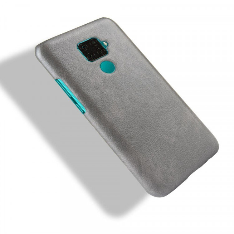 Кожаная накладка-чехол для Huawei Nova 5i Pro / Mate 30 Lite (серый)