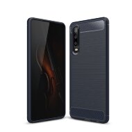 Чехол-накладка Carbon Fibre для Huawei P30 (темно-синий) Чехол-накладка Carbon Fibre для Huawei P30 (темно-синий)