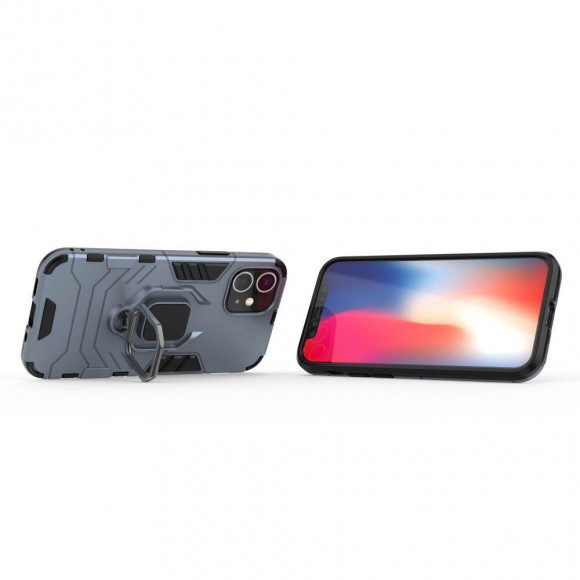 Чехол Armor Ring Holder для iPhone 12 / iPhone 12 Pro (темно-синий)