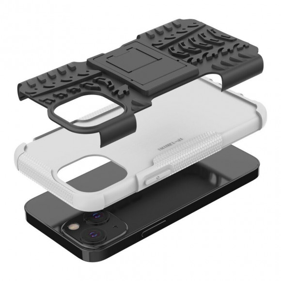Чехол Hybrid Armor для iPhone 13 mini (черный + белый) Чехол Hybrid Armor для iPhone 13 mini (черный + белый)