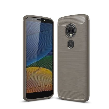 Чехол-накладка Carbon Fibre для Motorola Moto E5 Plus (серый)