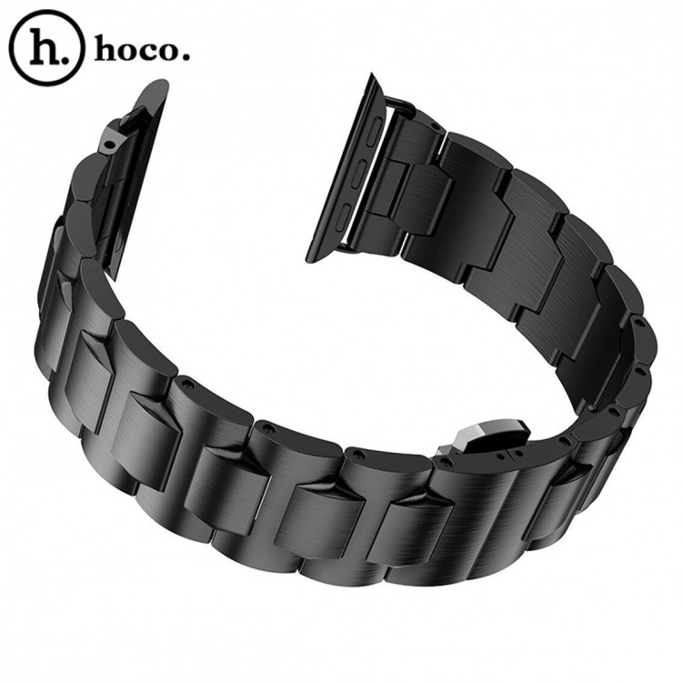 Стальной браслет HOCO Premium для Apple Watch 44 - Series 4 / Series 3 / 2 / 1 (42мм) (черный)
