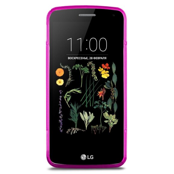 Нескользящий чехол для LG K5 X220DS (малиновый)