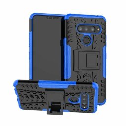 Чехол Hybrid Armor для LG V40 ThinQ (черный + голубой)