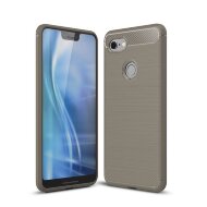 Чехол-накладка Carbon Fibre для Google Pixel 3 XL (серый) Чехол-накладка Carbon Fibre для Google Pixel 3 XL (серый)