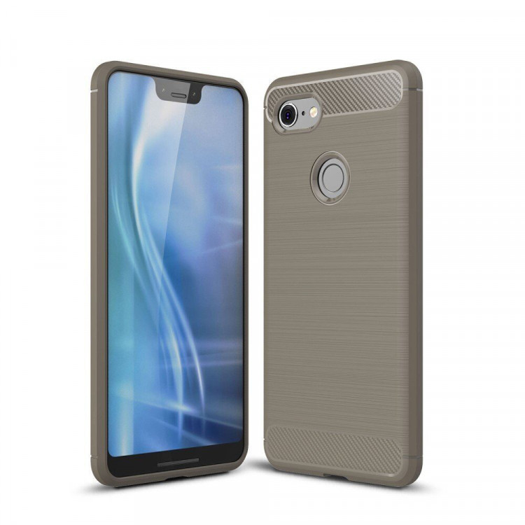 Чехол-накладка Carbon Fibre для Google Pixel 3 XL (серый)