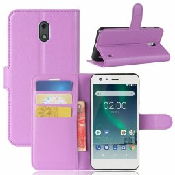 Чехол с визитницей для Nokia 2 (фиолетовый)