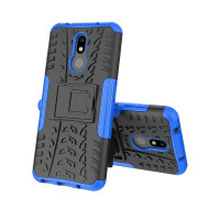 Чехол Hybrid Armor для Nokia 3.2 (черный + голубой)