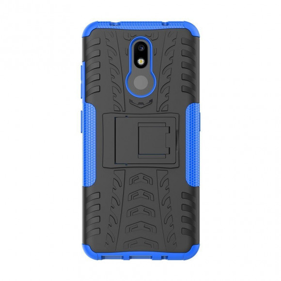 Чехол Hybrid Armor для Nokia 3.2 (черный + голубой)