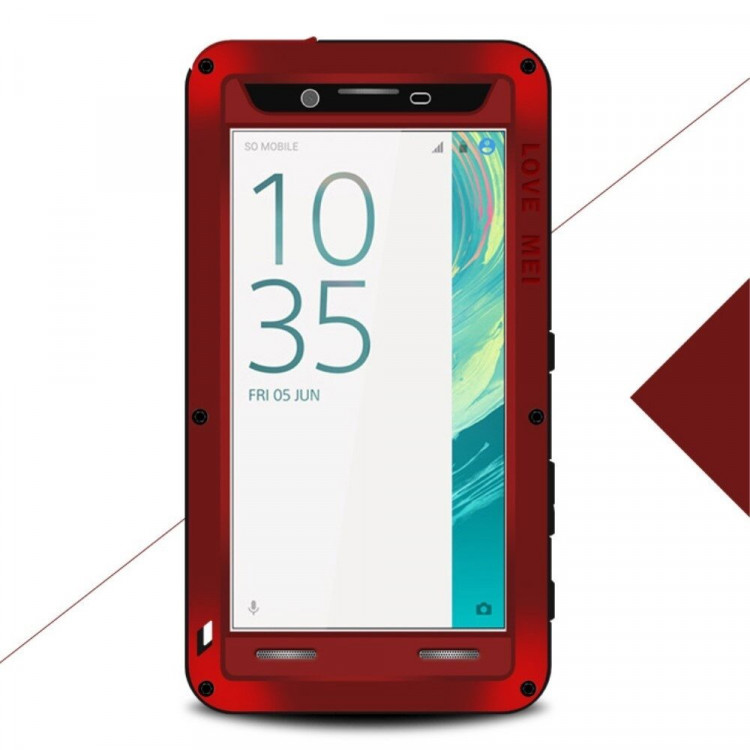 Гибридный чехол LOVE MEI для Sony Xperia X (красный)