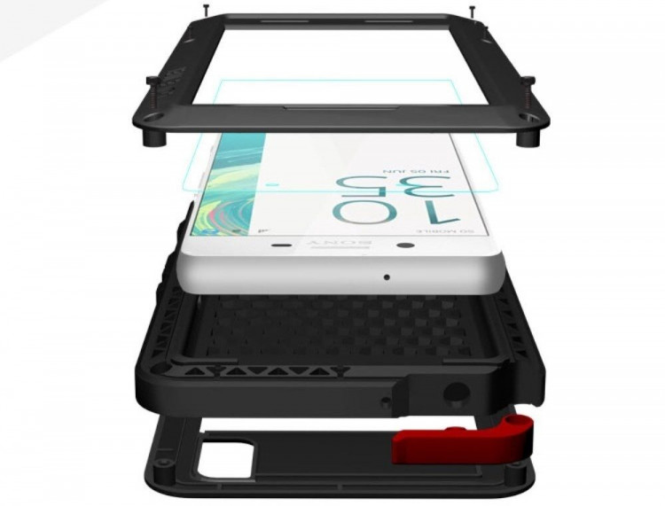 Гибридный чехол LOVE MEI для Sony Xperia X (красный)