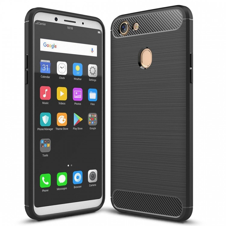 Чехол-накладка Carbon Fibre для OPPO F5 (черный)