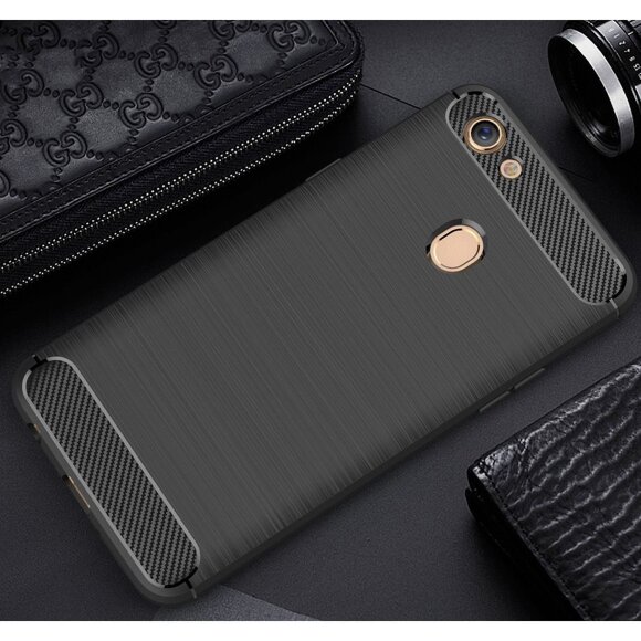 Чехол-накладка Carbon Fibre для OPPO F5 (черный) Чехол-накладка Carbon Fibre для OPPO F5 (черный)