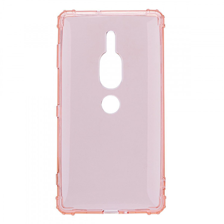 Силиконовый чехол с усиленными бортиками для Sony Xperia XZ2 Premium (розовый)