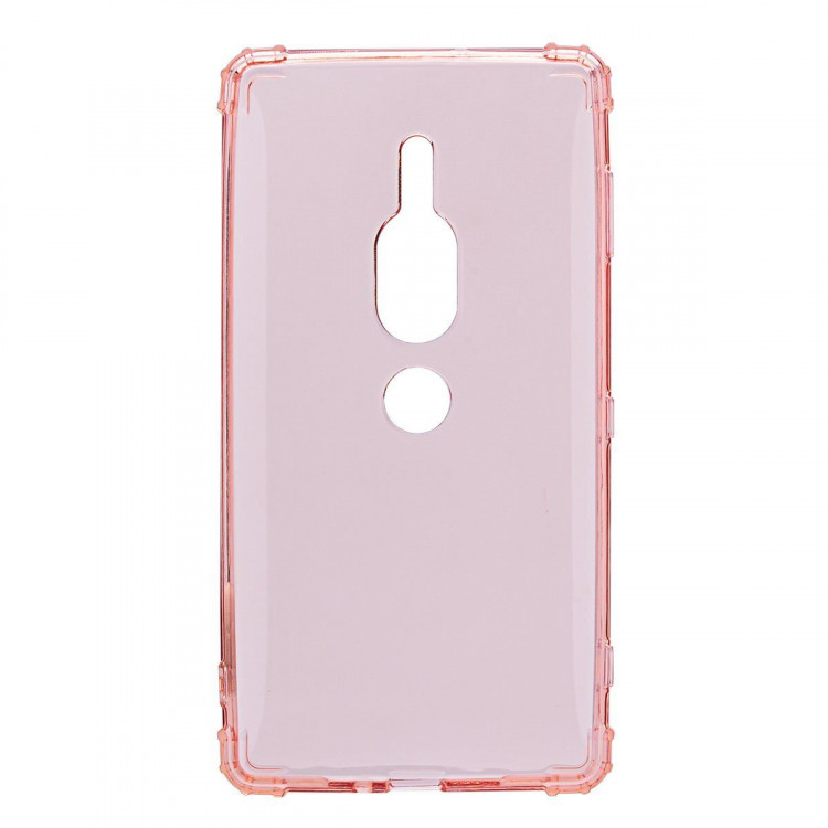 Силиконовый чехол с усиленными бортиками для Sony Xperia XZ2 Premium (розовый)