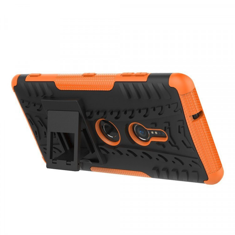 Чехол Hybrid Armor для Sony Xperia XZ3 (черный + оранжевый)
