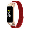 Нейлоновый браслет с металлической оправой для Samsung Galaxy Fit 2 SM-R220 (красный)