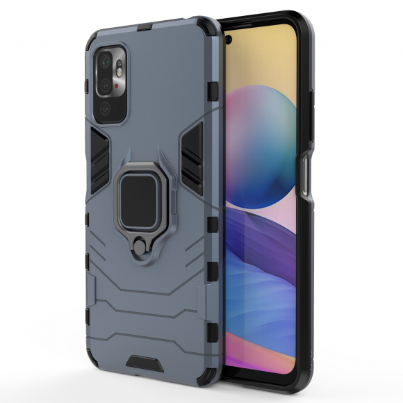 Чехол Armor Ring Holder для Poco M3 Pro, Xiaomi Redmi Note 10 5G (темно-синий) Чехол Armor Ring Holder для Poco M3 Pro, Xiaomi Redmi Note 10 5G (темно-синий)