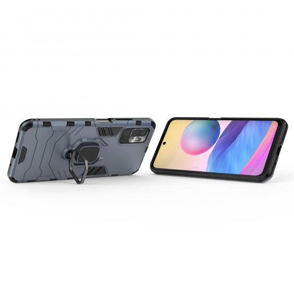 Чехол Armor Ring Holder для Poco M3 Pro, Xiaomi Redmi Note 10 5G (темно-синий) Чехол Armor Ring Holder для Poco M3 Pro, Xiaomi Redmi Note 10 5G (темно-синий)