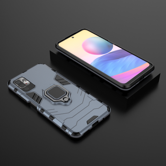 Чехол Armor Ring Holder для Poco M3 Pro, Xiaomi Redmi Note 10 5G (темно-синий) Чехол Armor Ring Holder для Poco M3 Pro, Xiaomi Redmi Note 10 5G (темно-синий)