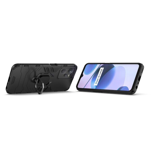 Чехол Armor Ring Holder для Realme C35 (черный) Чехол Armor Ring Holder для Realme C35 (черный)